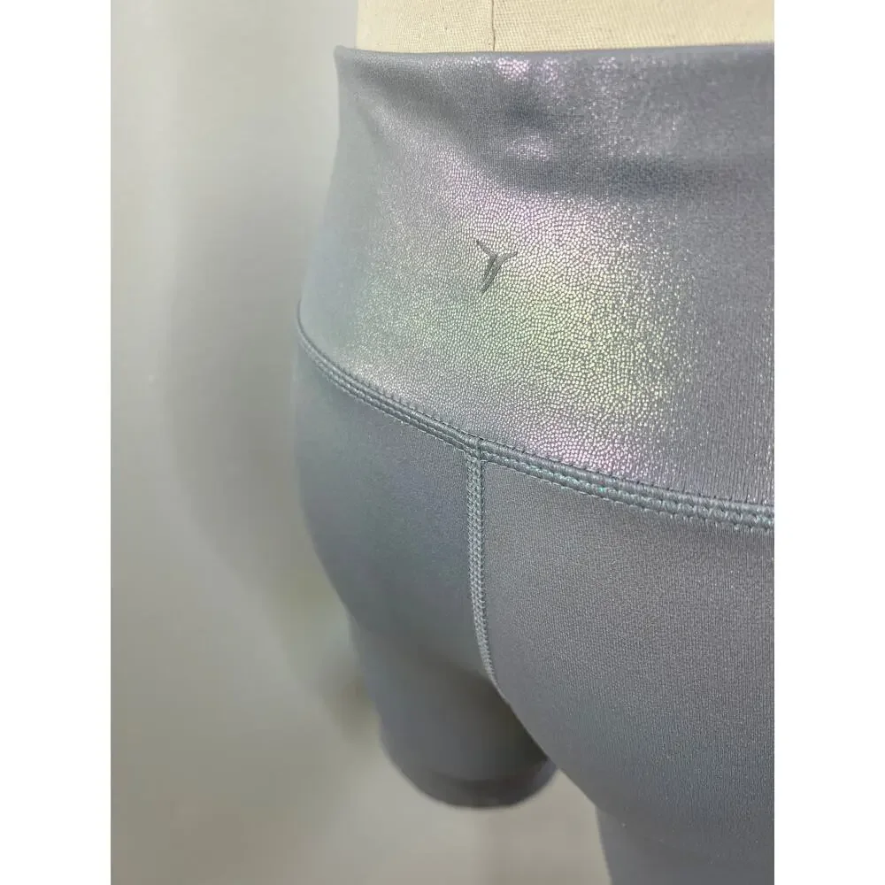 Old Navy Active Iridescent Silver Shine Go Dry Kid's Bike Shorts Size XXL/16